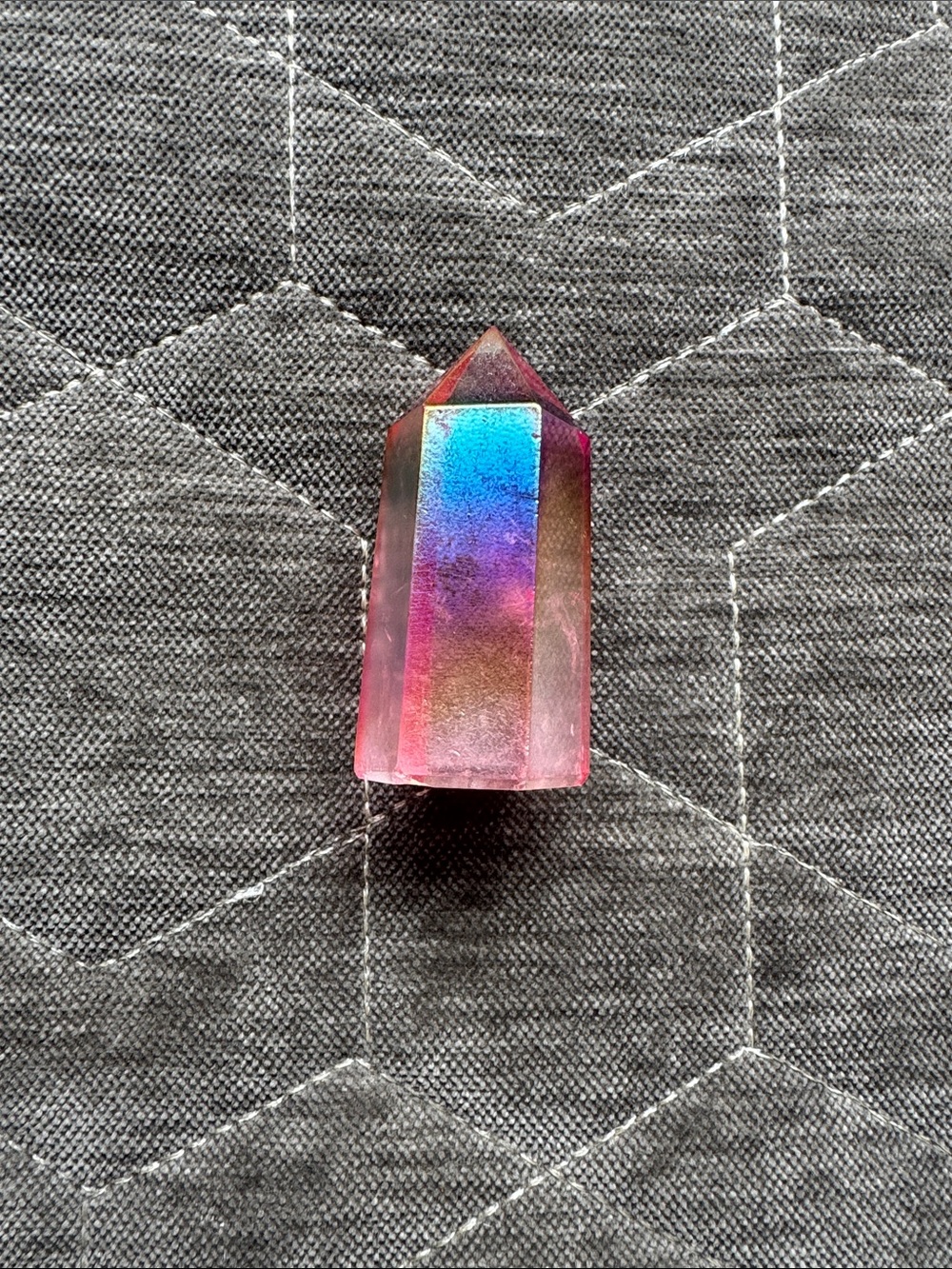 Hot Pink Aura Crystal Tower Mini